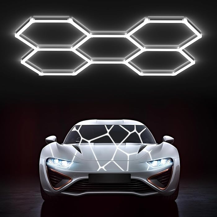 HYPERLITE Gen 2 Hexagon Garage Lights: 168W 16800LM 5 Grids Hexagon Led Light, 6500K Ultra Bright... | Amazon (US)