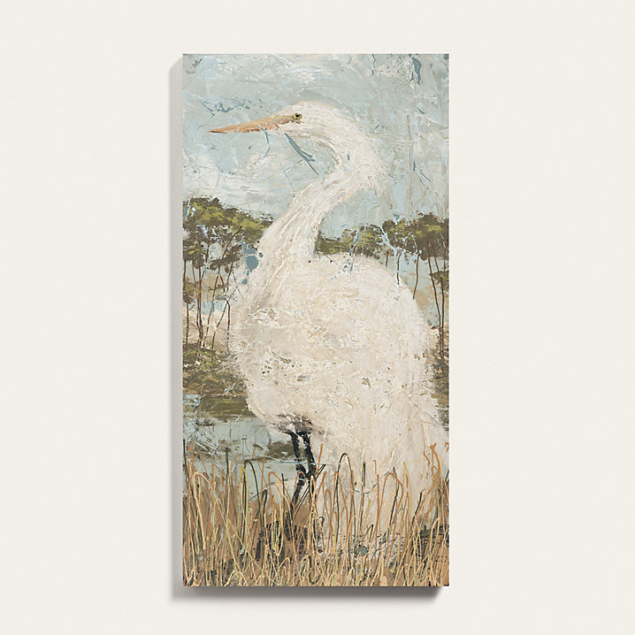 White Heron Stretched Canvas | Ballard Designs, Inc.