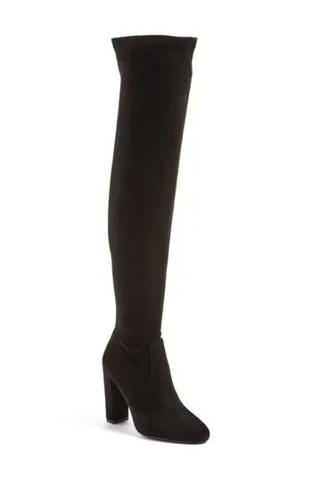 Women's Steve Madden 'Emotions' Stretch Over The Knee Boot, Size 7.5 M - Black | Nordstrom