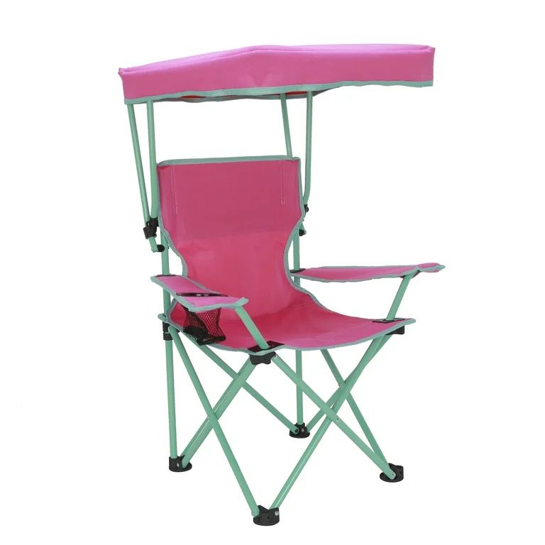 Ozark Trail Kids Canopy Chair with Safety Lock (125 lb. Capacity), Pink/Green - Walmart.com | Walmart (US)