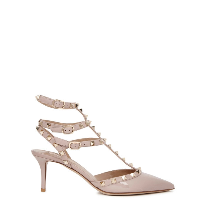Valentino Garavani Rockstud 65 Blush Patent Leather Pumps | Harvey Nichols (Global)