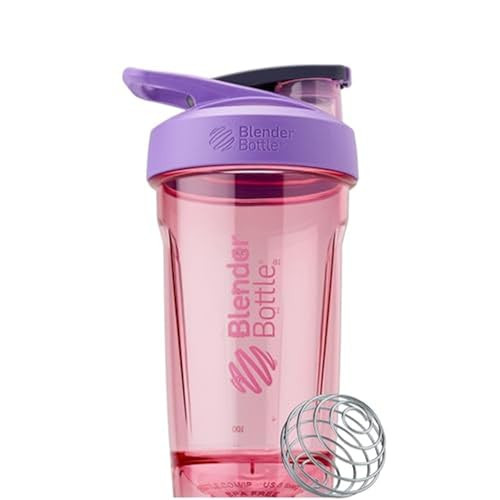 BlenderBottle Sport Shaker Bottle with Wire Whisk, 24-Ounce, Purple – Protein Shakes & Hydration for Athletes & Fitness Enthusiasts, Easy Mixing, Durable & Lightweight, Lockable Lid | Amazon (US)