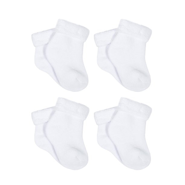 Gerber Baby Boy and Girl Unisex Terry Bootie Wiggle-Proof Socks, 4-Pack, Sizes Newborn - 0/6 Mont... | Walmart (US)
