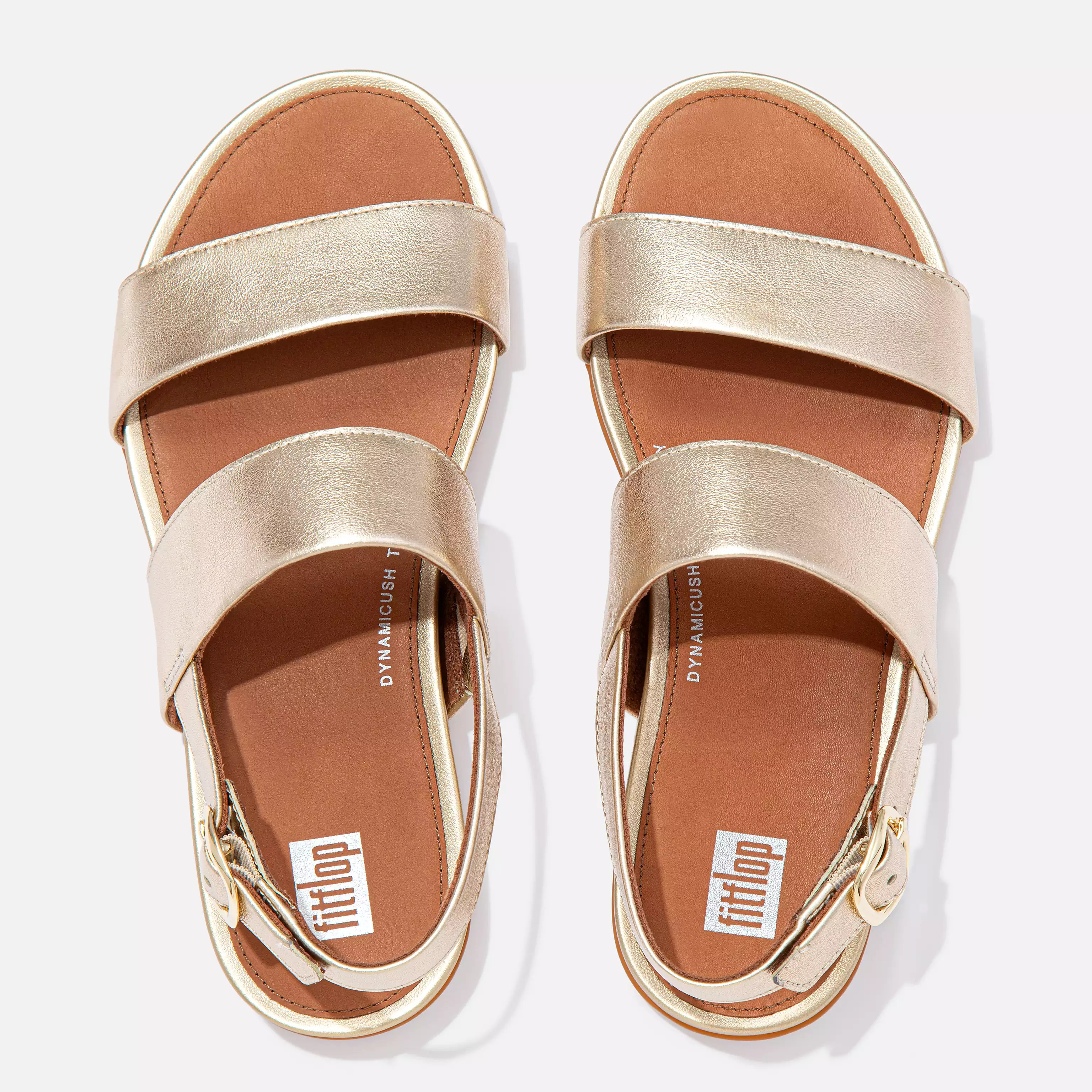 GRACIE Metallic Leather Back-Strap Sandals | FitFlop (US)