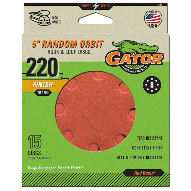 Gator 15-Piece Aluminum Oxide 220-Grit Disc Sandpaper Lowes.com | Lowe's