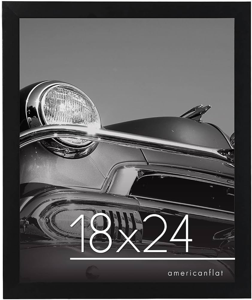 Americanflat 18x24 Poster Frame in Black - Composite Wood with Polished Plexiglass - Horizontal a... | Amazon (US)