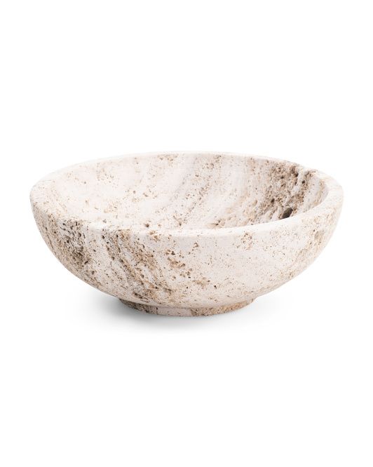 9in Travertine Stone Bowl | Pillows & Decor | Marshalls | Marshalls