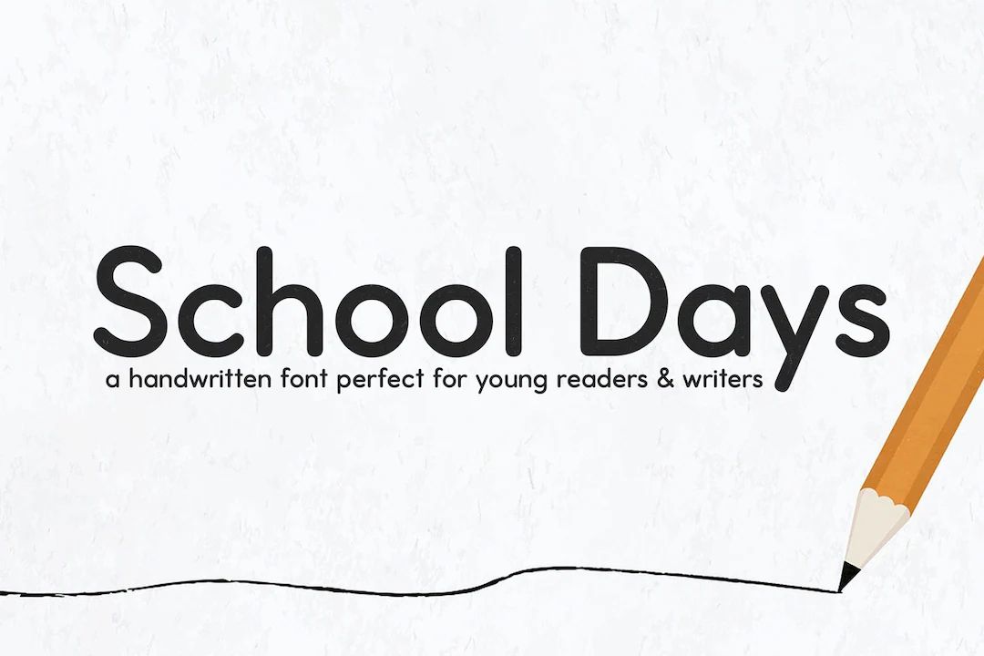 School Days Font  Teacher Font Student Fonts Cricut Font - Etsy | Etsy (US)