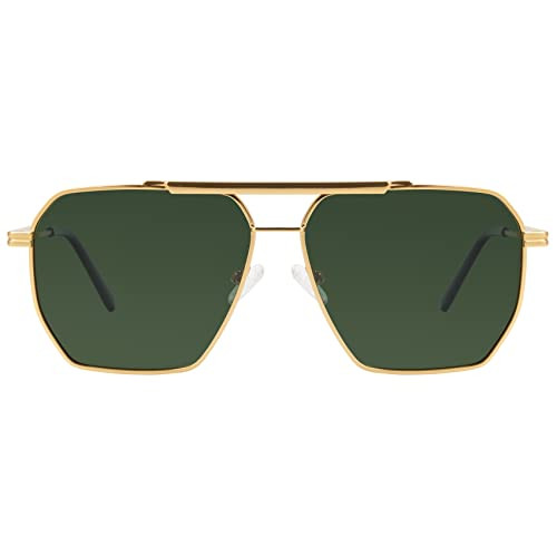 mosanana Square Polarized Aviator Sunglasses for Women and Men UV400 Protection Model-Chris | Amazon (US)