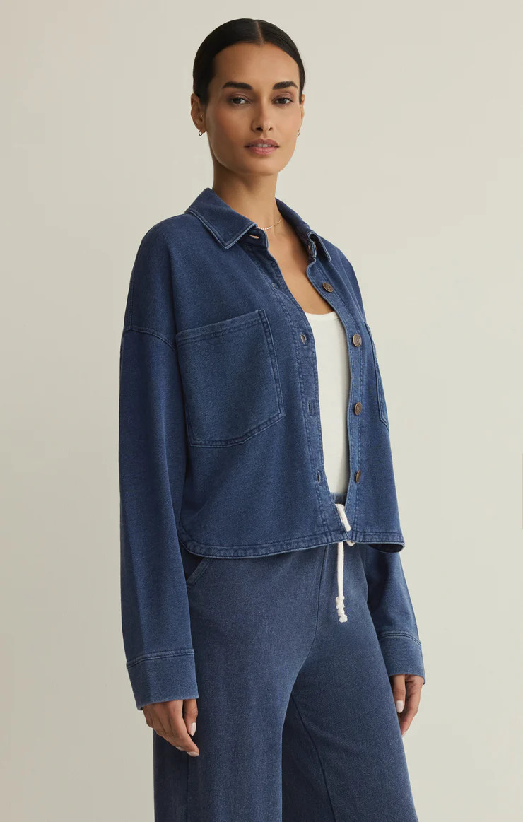 All Day Cropped Knit Denim Jacket | Z Supply