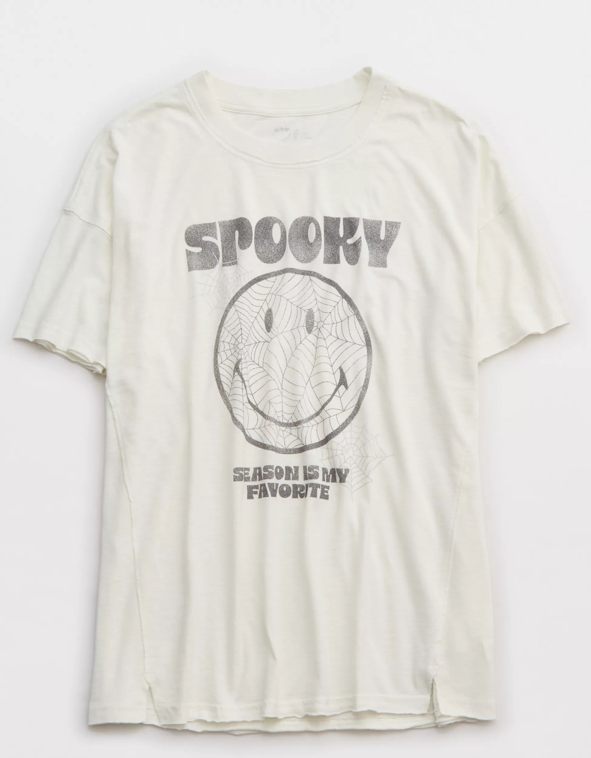 Aerie Smiley® Halloween Oversized Graphic Boyfriend T-Shirt | Aerie