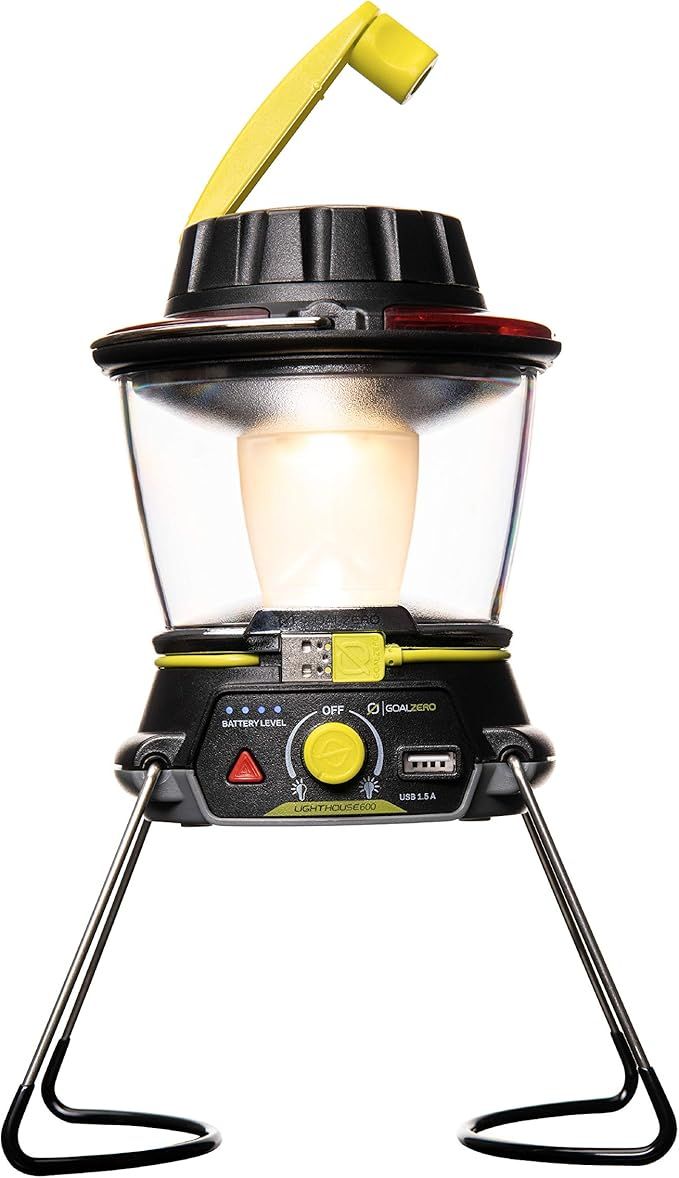 Goal Zero Lighthouse 600 Camping Lantern, Solar Lantern 600 Lumens LED Lantern. Solar Outdoor Lan... | Amazon (US)