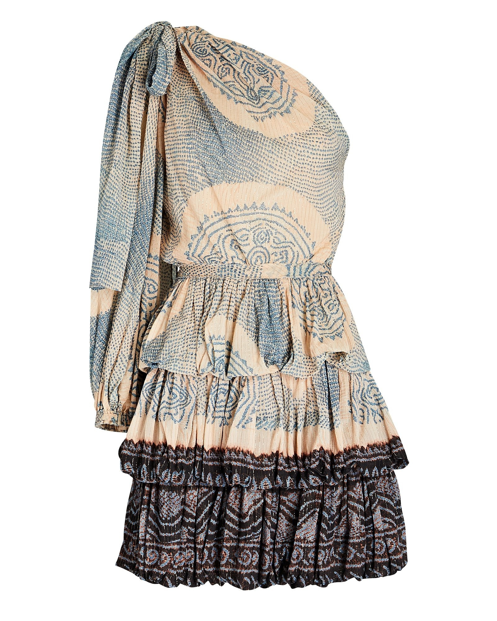 Leah One-Shoulder Silk Mini Dress | INTERMIX