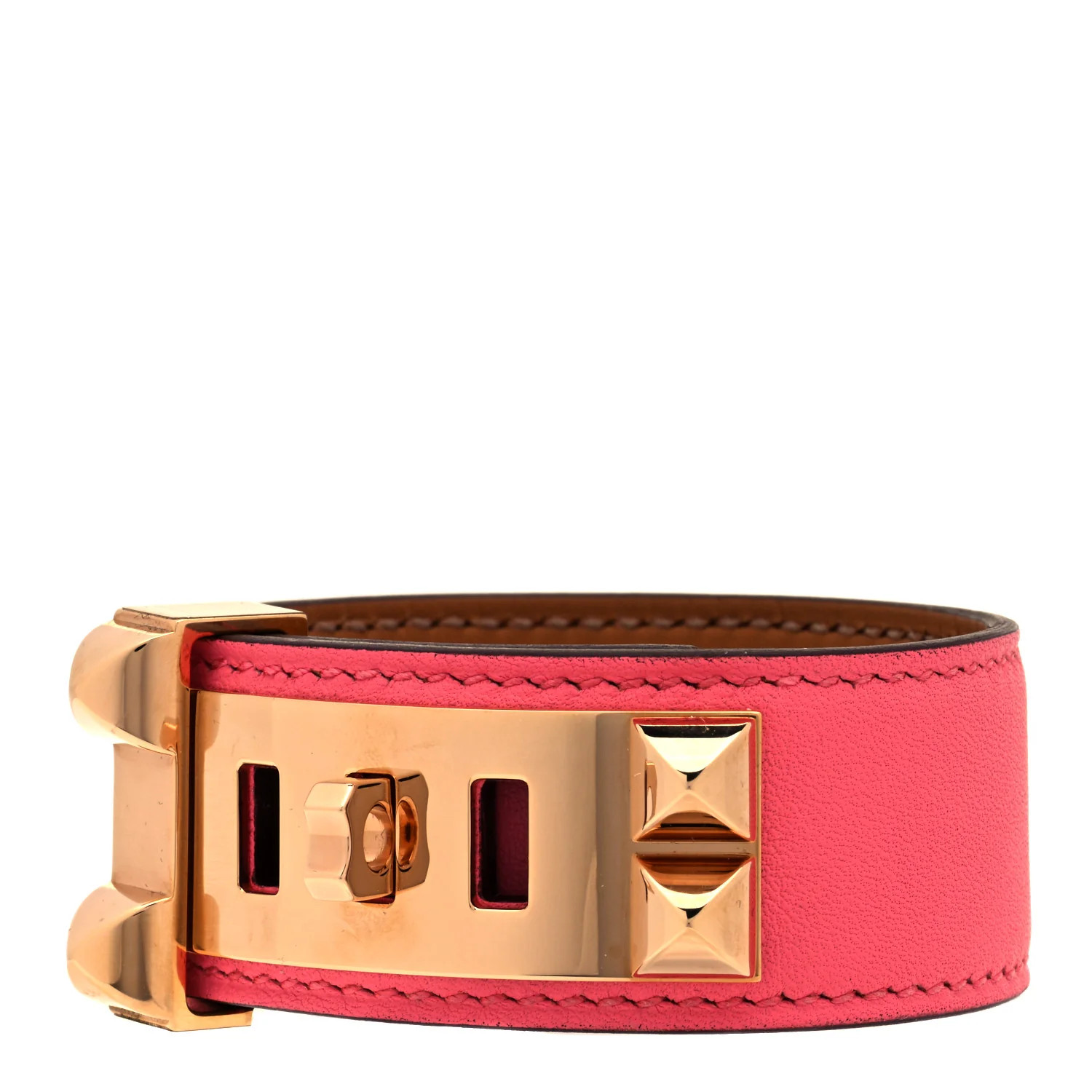 HERMES Swift Collier de Chien CDC 24 Bracelet T2 Rose Azalee | FASHIONPHILE | Fashionphile