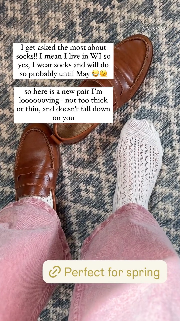 I get asked the most about socks!! I mean I live in WI so yes, I wear socks and will do so probably until May 😂🫠

so here is a new pair I’m looooooving for Spring - not too thick or thin, and doesn’t fall down on you

❤️ Claire 

#LTKSeasonal #LTKFindsUnder100 #LTKWatchNow