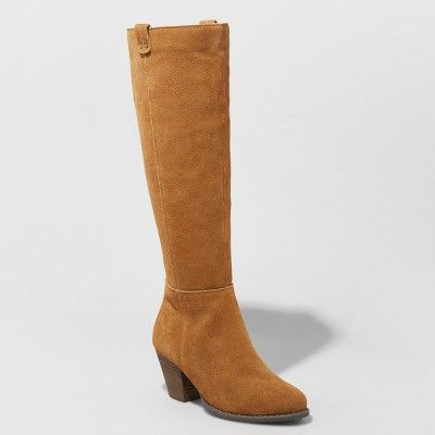 Women's Sara Heeled Leather Boots - Universal Thread™ | Target