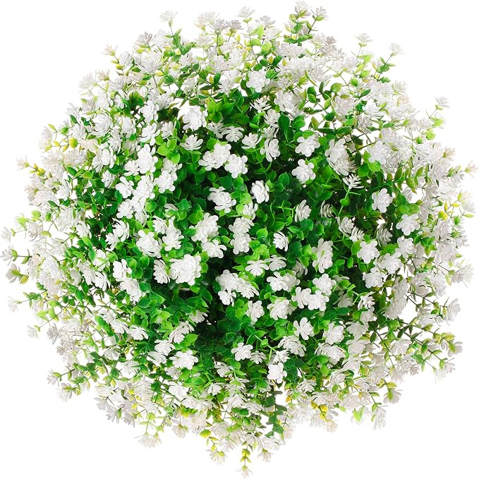 36pcs Artificial Plants Fake Flowers indoor outside plants uv Resistant Faux Bulk plastic Daffodi... | Amazon (US)