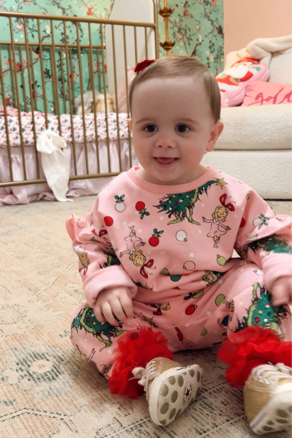 Baby girl toddler Christmas holiday grinch ruffle jogger set

#LTKKids #LTKSeasonal #LTKHoliday