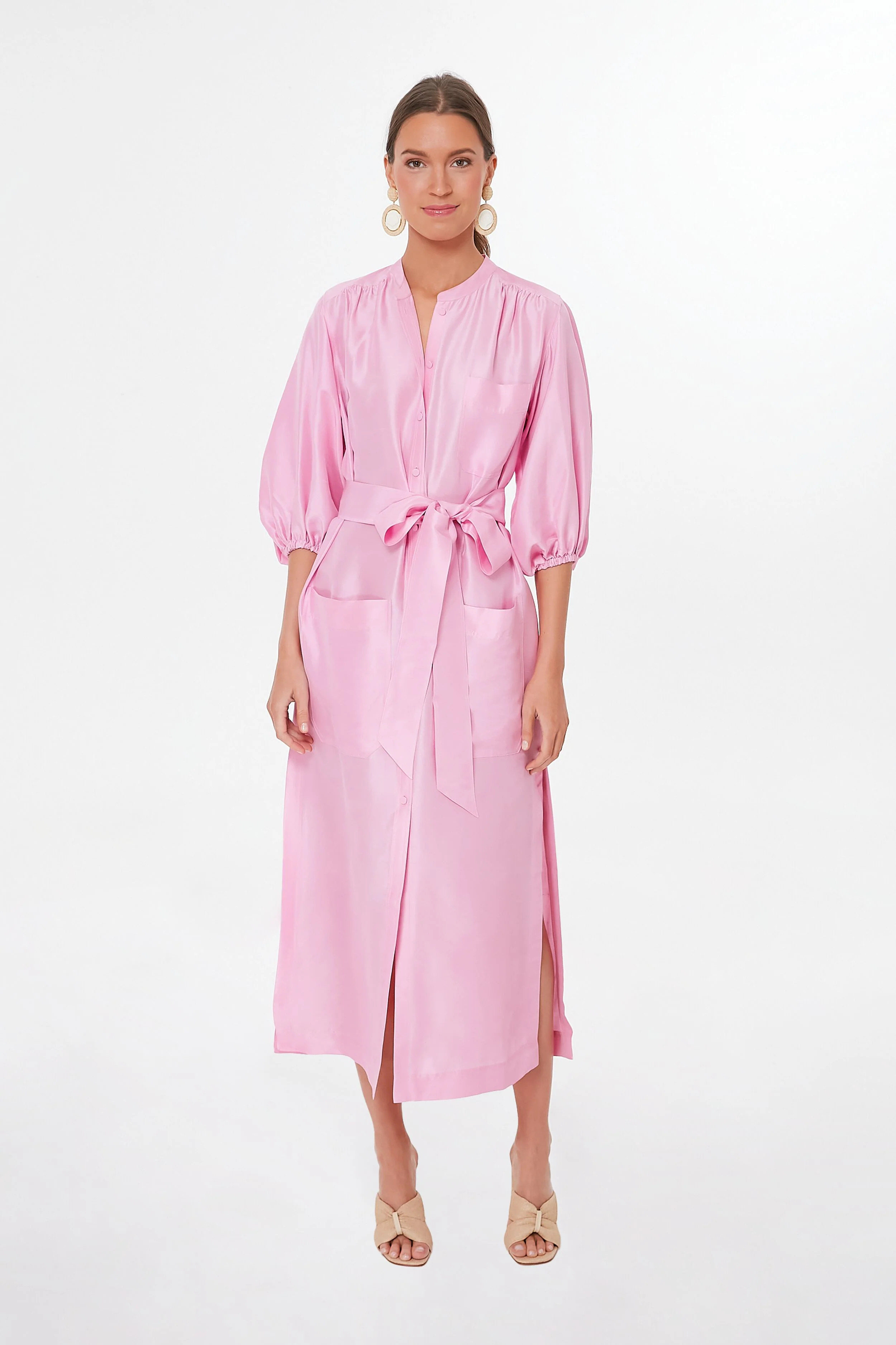 Bright Foxglove Column Shirt Dress | Tuckernuck (US)
