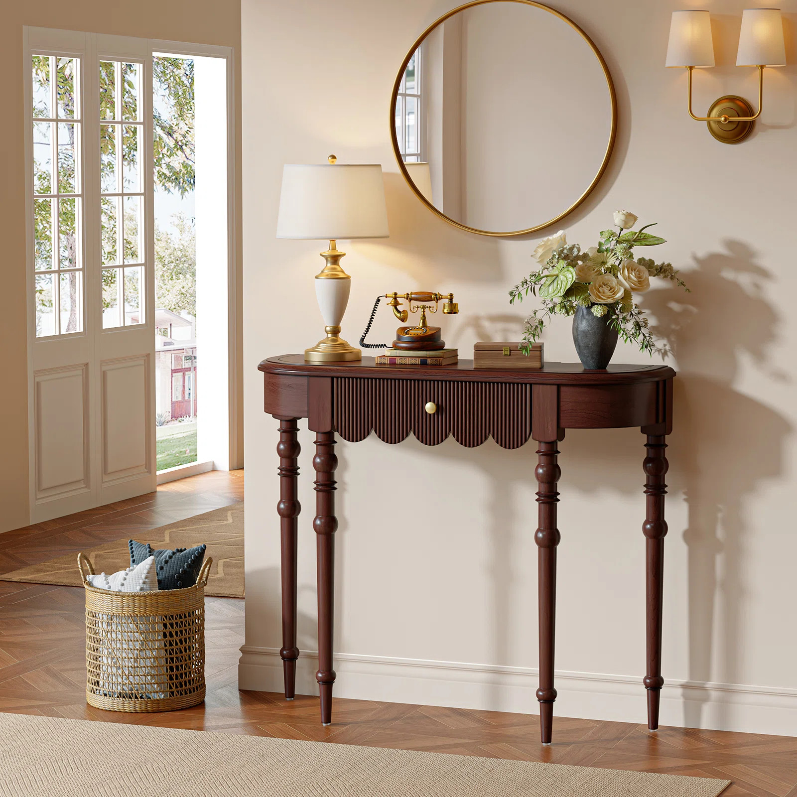 Traditional Solid Wood Console Table with Drawer | Wayfair North America