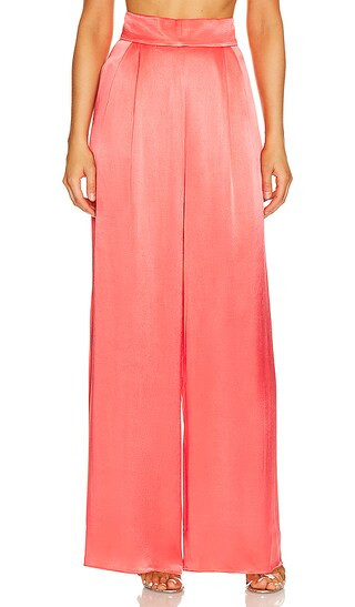 Lydie Tuxedo Trouser in Poppy Red | Revolve Clothing (Global)