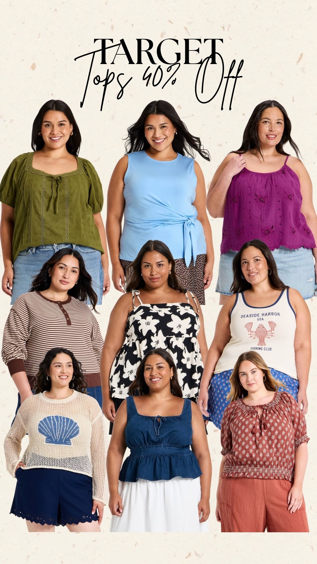 Target Circle Days 🎯 Right now all of women’s tops are 40% off and available up to a size 4X. Sale ends Friday 6/26!

See

#LTKSaleAlert #LTKPlusSize #LTKootd