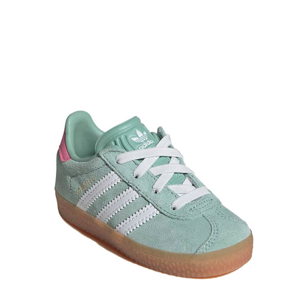 adidas Gazelle Comfort Closure Athletic Shoe - Baby / Toddler - Hazy Green / White / Bliss Pink | Journeys