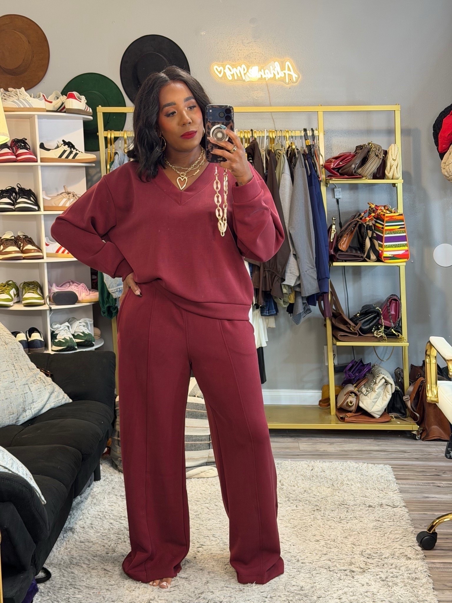 Got this soft comfy set in a large & I’m in love! I should have gotten a medium. It’s so soft and I’m in love. 

#liketkit #LTKOver40 #LTKMidsize #LTKootd
