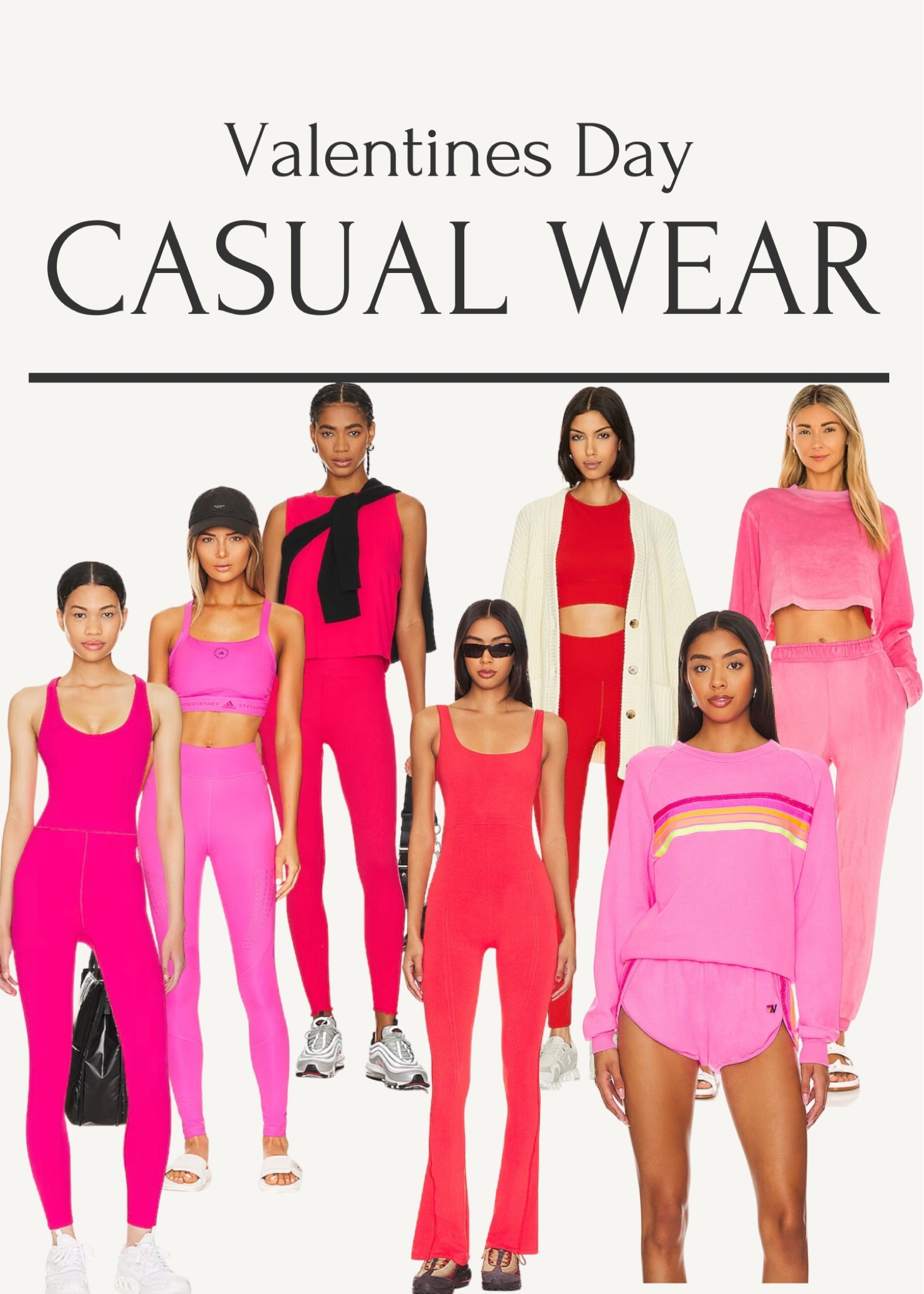 Valentines Day inspired casual wear! #valentinesday #valentines #casualwear #redcasualwear #pinkcausalwear #activewear #pinkactivewear #redactivewear #loungewear

#LTKU #LTKparties #LTKSeasonal