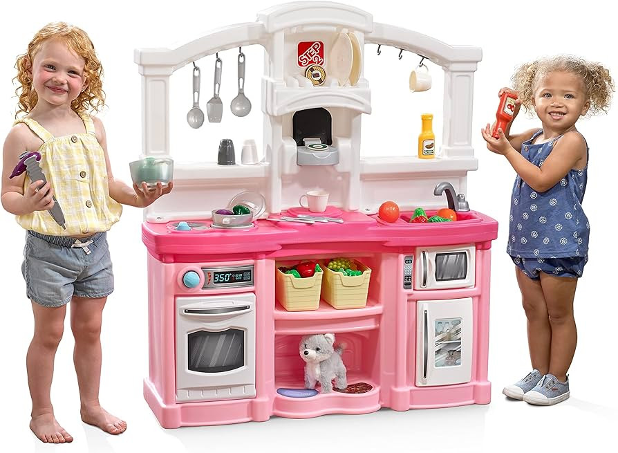 Step2 Fun with Friends Kids Kitchen, Indoor/Outdoor Play Kitchen Set, Toddlers 2+ Years Old, 25 P... | Amazon (US)