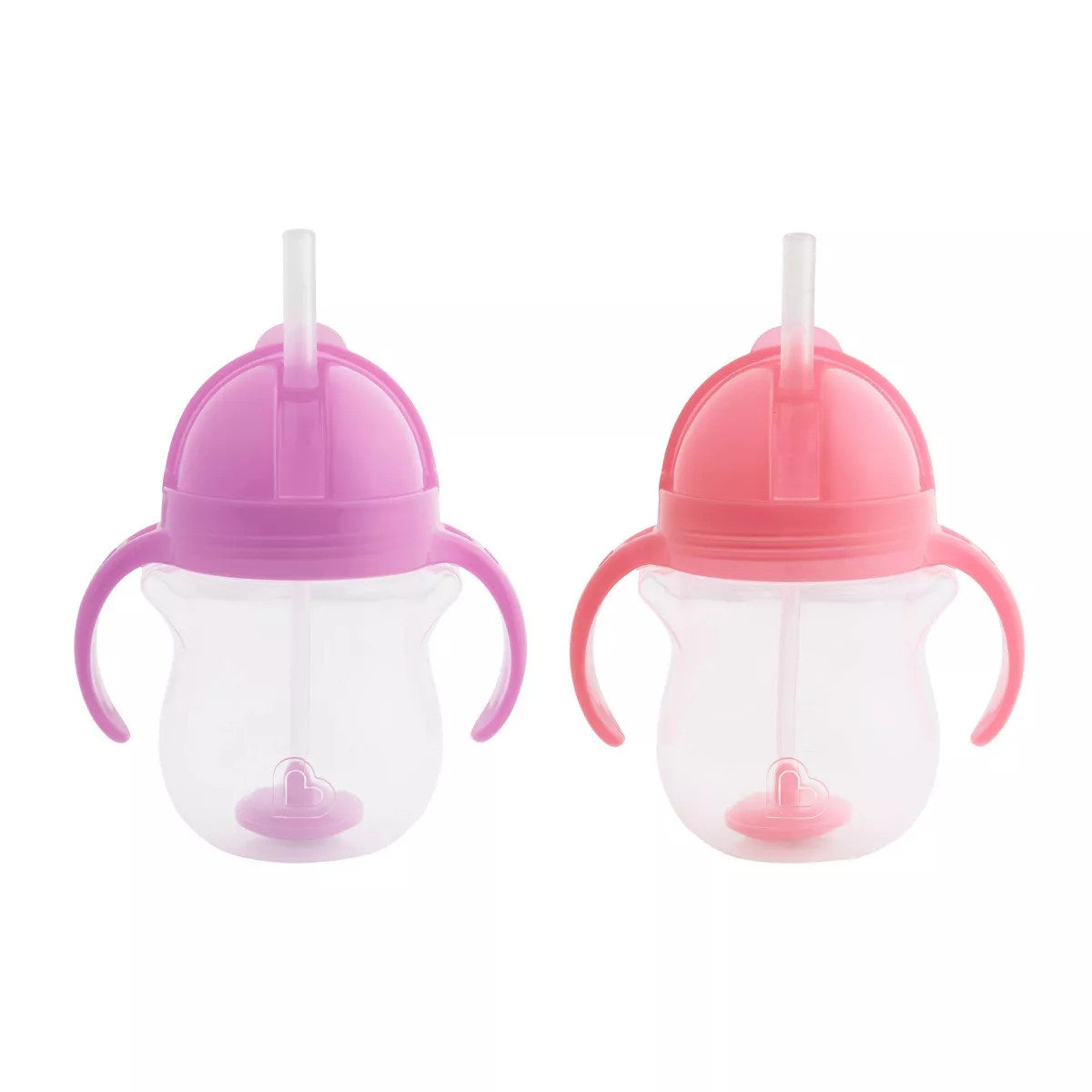 Munchkin Any Angle Click Lock Weighted 2pk Straw Trainer Cup - 7oz | Target