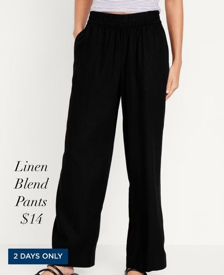 Old Navy daily deal!
High-Waisted Linen-Blend Wide-Leg Pants $14! Lots of great colors!

#LTKsalealert #LTKfindsunder50