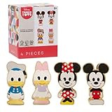 Disney Wooden Toys 4-Piece Figure Set with Mickey Mouse, Minnie Mouse, Daisy Duck, and Donald Duc... | Amazon (US)