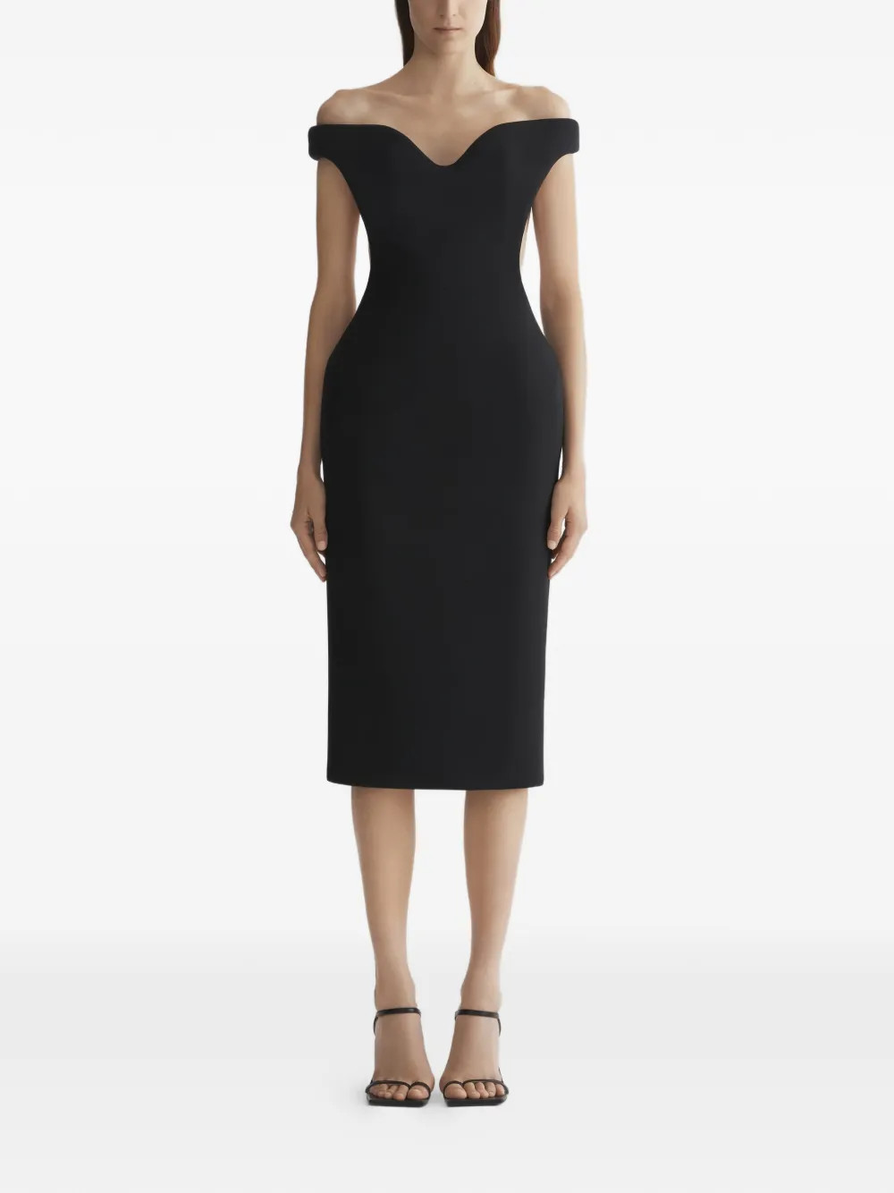 off-shoulder open-back dress | Farfetch Global