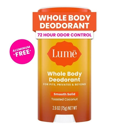Lume Whole Body Women's Deodorant - Smooth Solid Stick - Aluminum Free - Toasted Coconut - 2.6oz | Walmart (US)