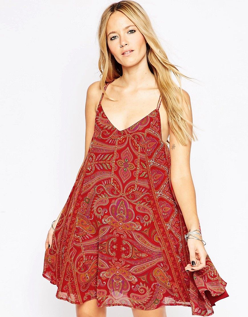 ASOS Swing Dress in Bright Boho Print | ASOS US