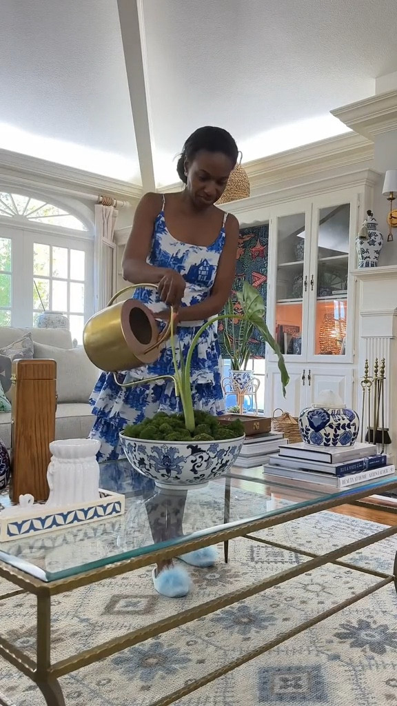 Summer dress, blue and white dress, living room decor 

#LTKhome #LTKFind