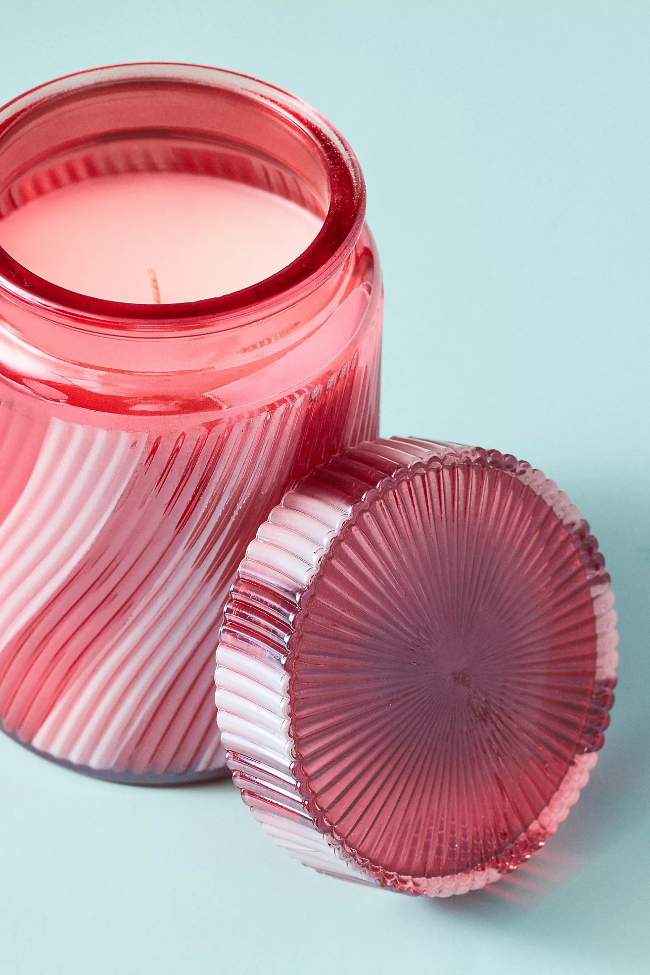 Voluspa Gourmand Crushed Candy Cane Boxed Glass Candle | Anthropologie (US)