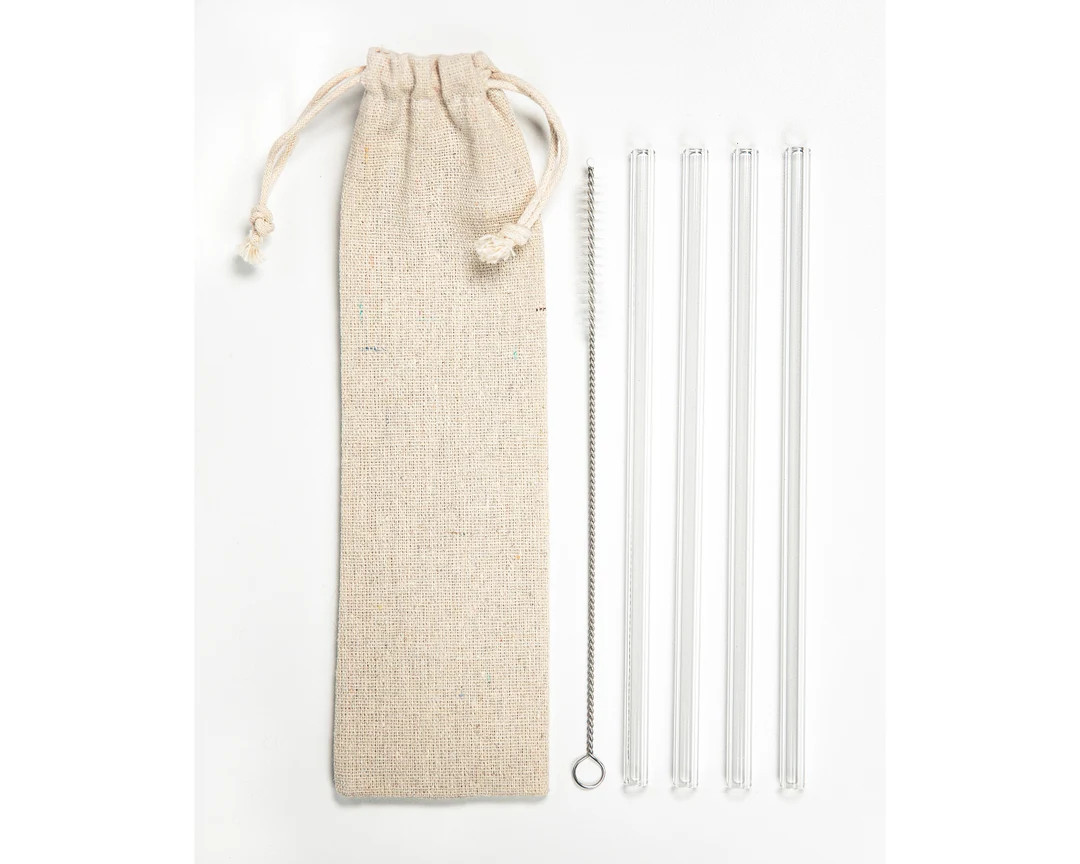 Reusable Glass Straw Set 4 or 8 Straws - Etsy | Etsy (US)