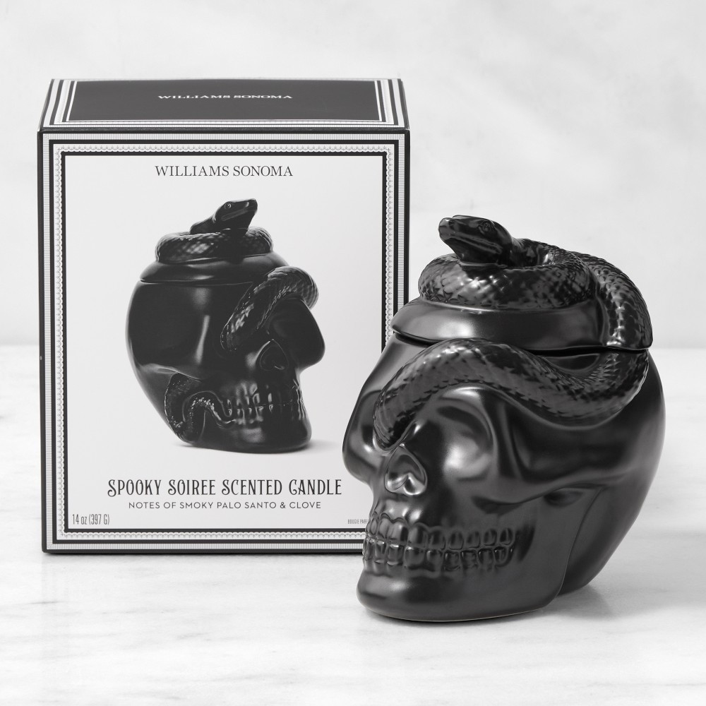 Spooky Soirée Skull Candle | Williams-Sonoma