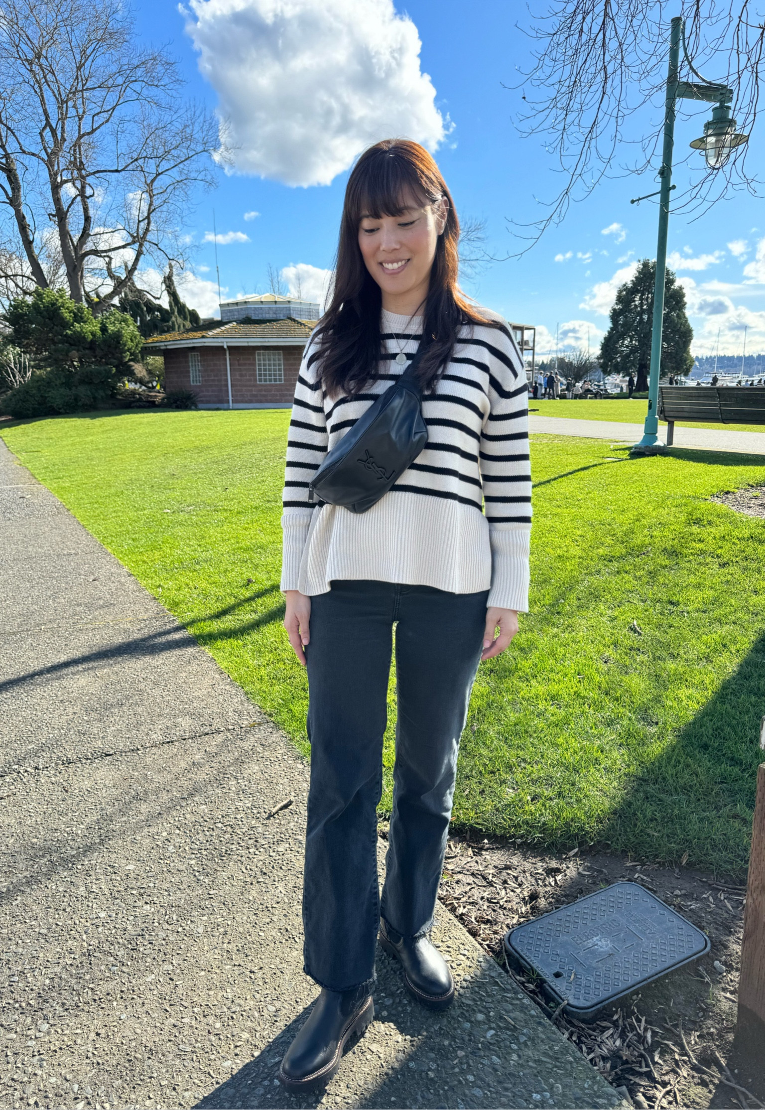 Love this spring crewneck striped sweater! Such an easy piece to wear. I’m wearing a size small. I’d say it fits true to size. Size up for an oversized look.♥️

#LTKsalealert #LTKSpringSale #LTKSeasonal