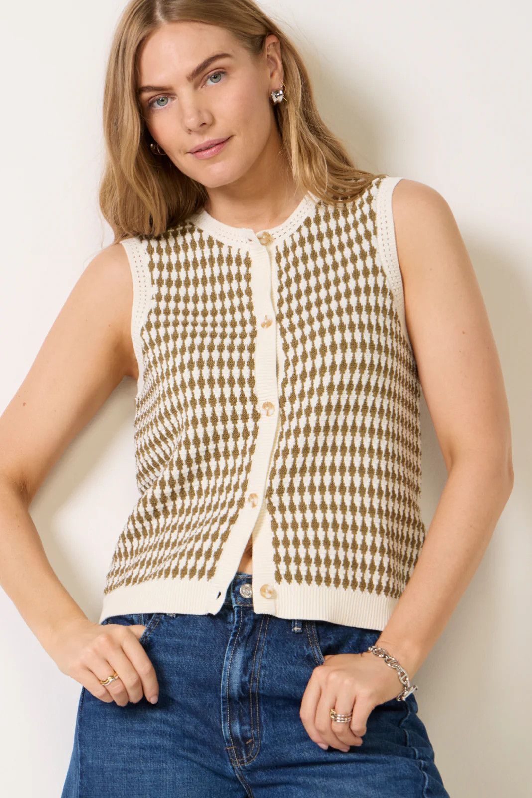VARLEY Women's Aura Knit Top, Size Small, White | Evereve