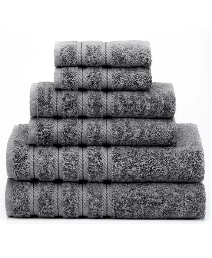 100% Turkish Cotton 6 Piece Towel Set | Macy's