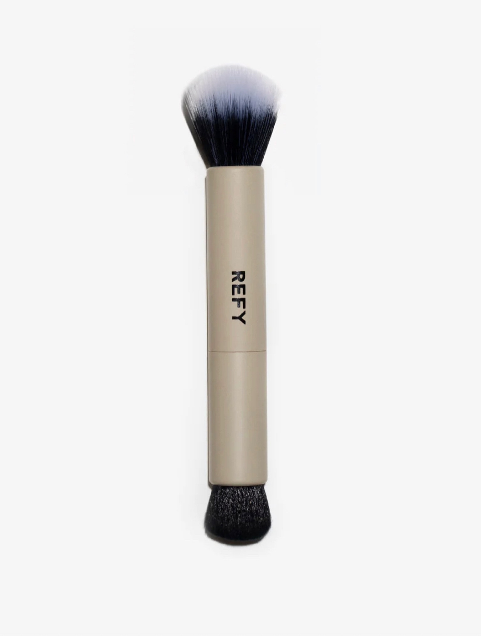 REFY's Duo Brush is made from synthetic vegan fibres. It has been designed for perfect application when using our Cream Bronzer and Cream Blush. 

The bronzer brush is a mix of two bristles. The white stippling bristles ensure an easy, streak free application and natural finish. It is perfect for blending and picking up the small amount of product needed for building the desired colour. 

The smaller buffing brush contains soft, dense fibres that always pick up the right amount of product. It is slightly curved for easy control on application. 

The wide handle is designed to help with grip and control when applying.

Vegan and Leaping Bunny Certified Cruelty Free.




#LTKstyletip #LTKbeauty #LTKGiftGuide