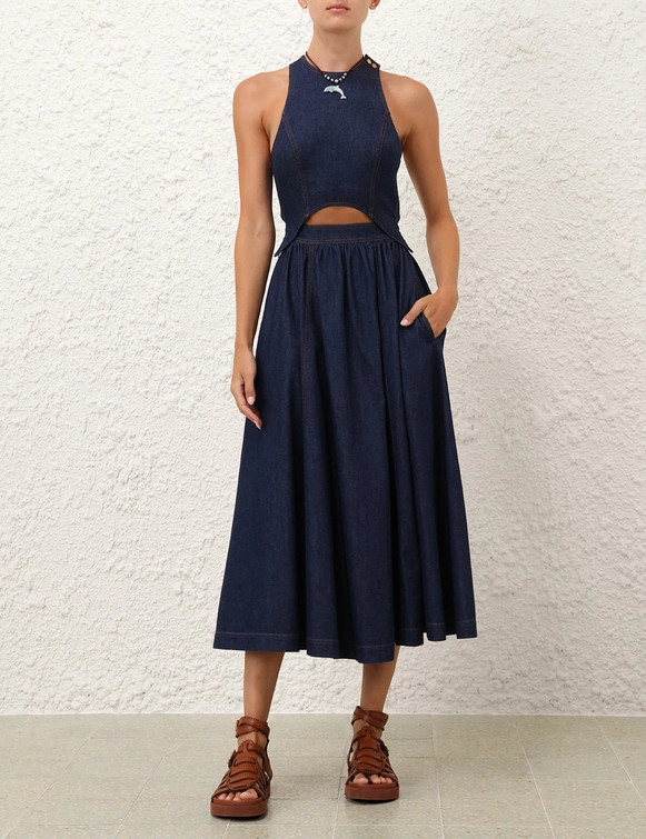 Denim Racer Dress | ZIMMERMANN (US, CA, EU, MENA)