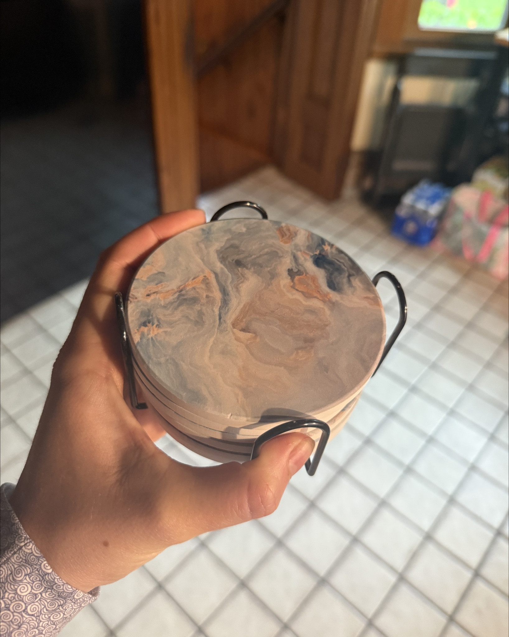 The best coasters! Keep water from pooling or spreading and look so cute. Love that they come in a stand too. 

#LTKFindsUnder50 #LTKHome #LTKStyleTip