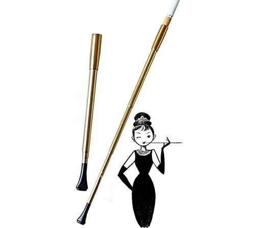 YWQZGYP Long Extendable Cigarette Holder for Women 1920s Costume Cosplay (Cigarette Holder, Gold) | Amazon (US)