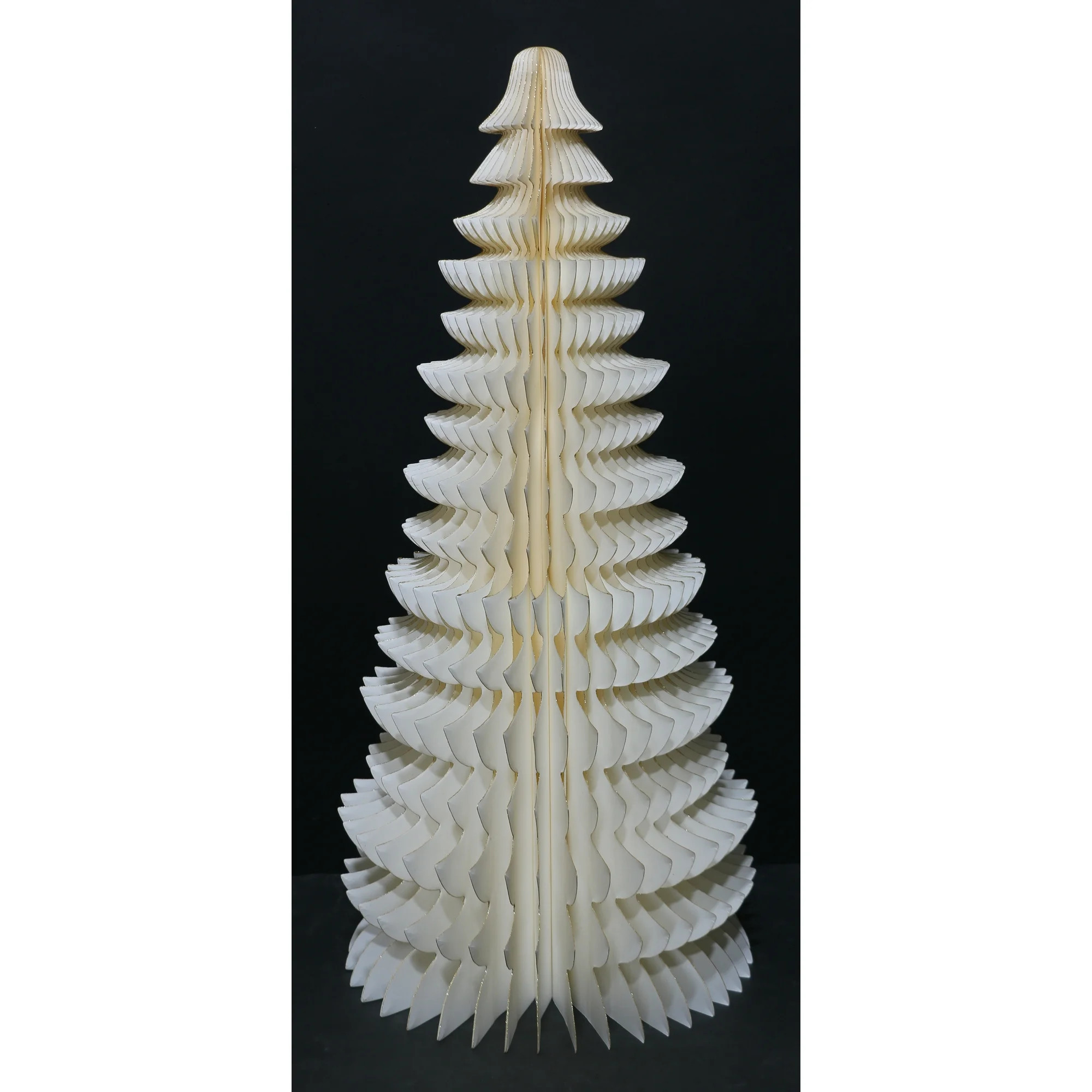 Honeycomb Paper Tree Christmas Decoration, White, 35", by Holiday Time | Walmart (US)