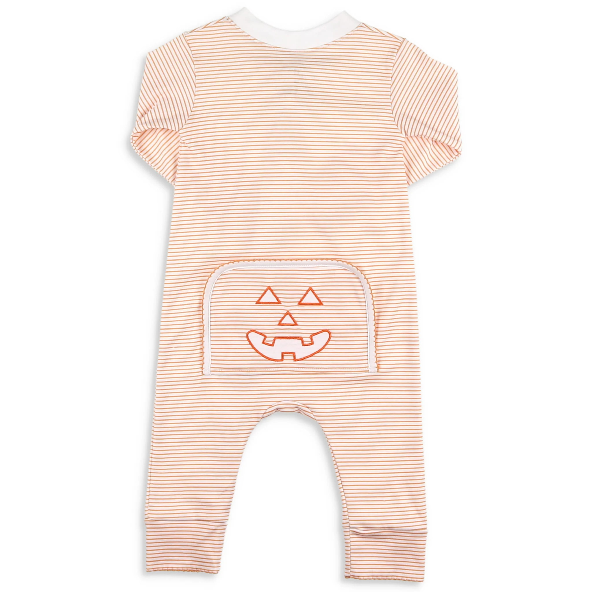 Unisex Pima Onesie - Jack-O-Lanterns - Shrimp and Grits Kids | Shrimp and Grits Kids