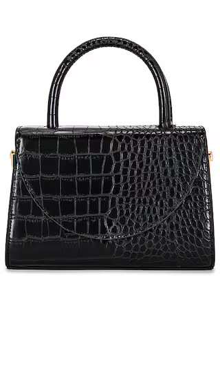 Nadia Vegan Leather Top Handle Bag in Black | Revolve Clothing (Global)